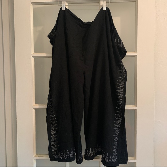 Matching cotton set - bell sleeve tie top with Thai fisherman pants - free size - Picture 3 of 10